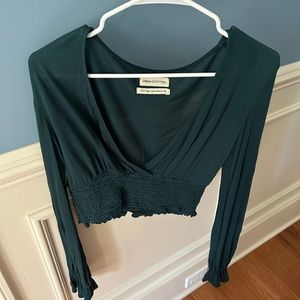 Urban outfitters, forest, green light weight top